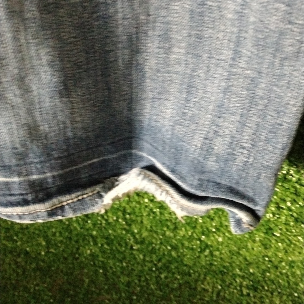 Miss Me Blue Straight Or Boot Cut Jeans with Rhinestone Embellishments - Picture 6 of 7